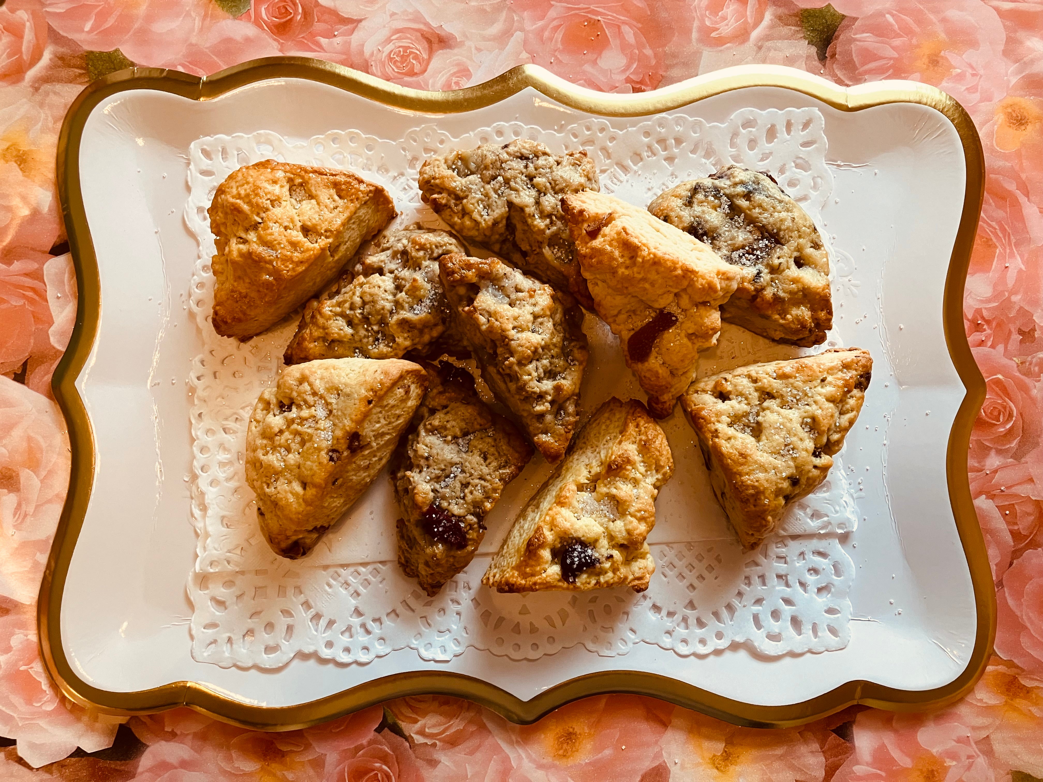 Scone Table Scone Platter Assortment (30 scones) – Rolling Tea Cart