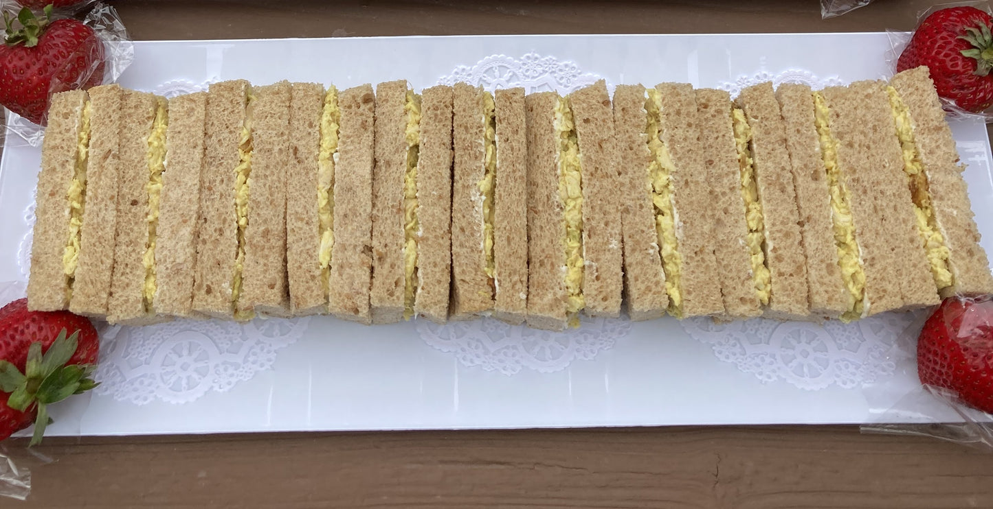 Small Afternoon Tea Sandwich Tray: serves 10 guests - (30 sandwiches)